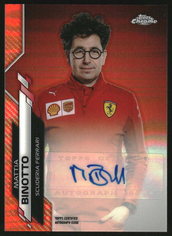 2020 Topps Chrome Formula 1 Orange Refractor #86 Mattia Binotto Auto /25