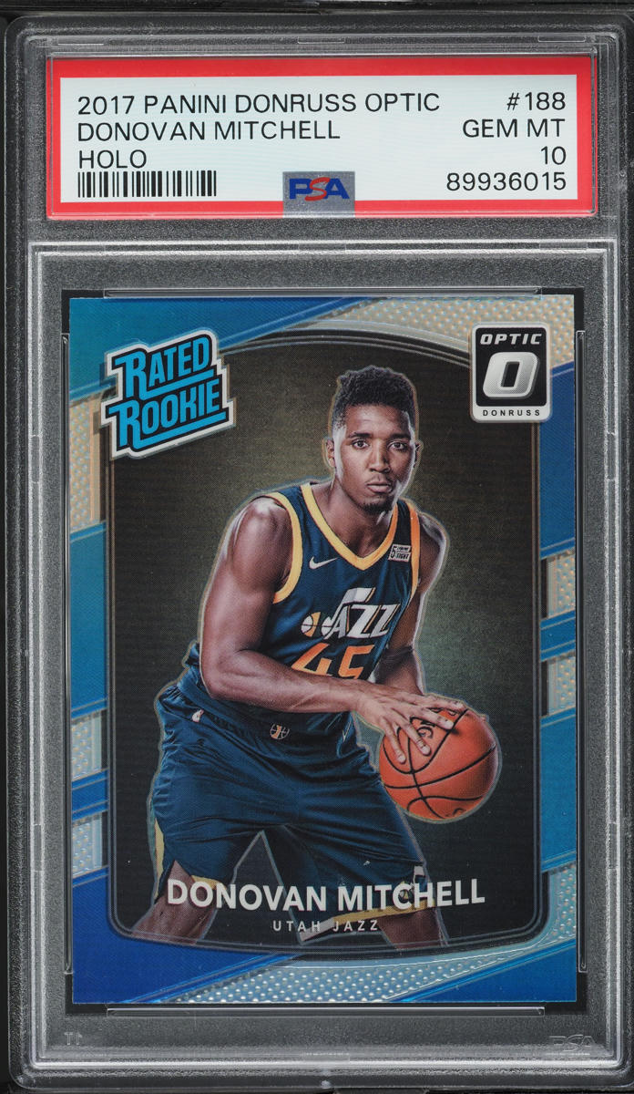 2017 Donruss Optic Holo Donovan Mitchell ROOKIE #188 PSA 10 GEM MINT
