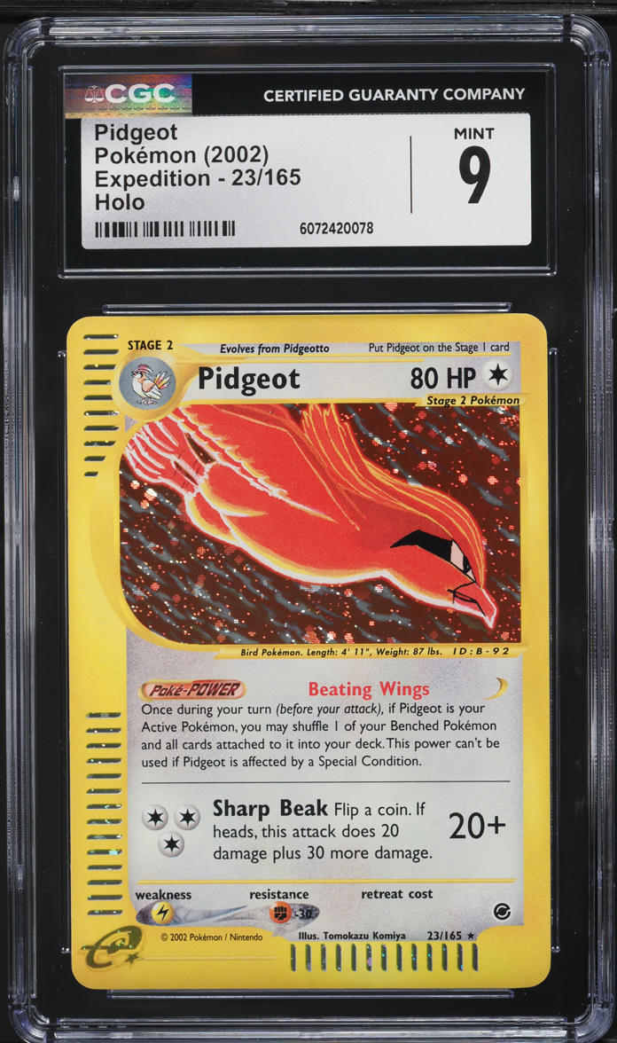 2002 Pokemon Expedition Holo Pidgeot #23 CGC 9 MINT