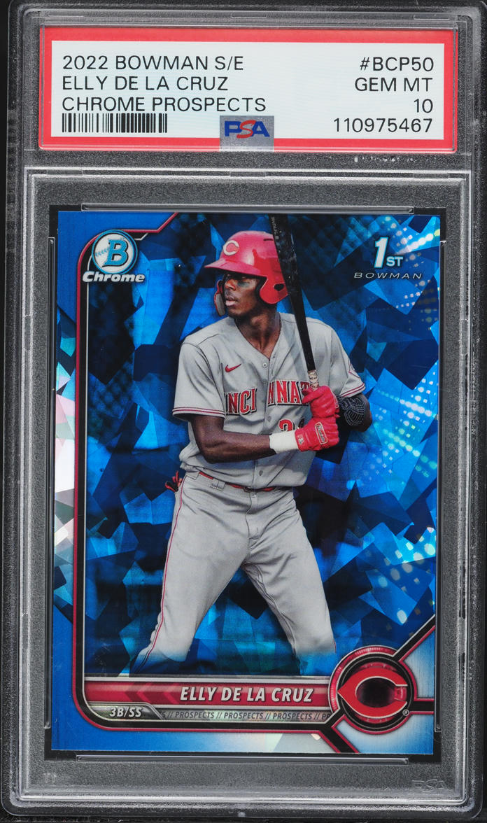 2022 Bowman Chrome Sapphire Elly De La Cruz PROSPECT #BCP-50 PSA 10 GEM MINT