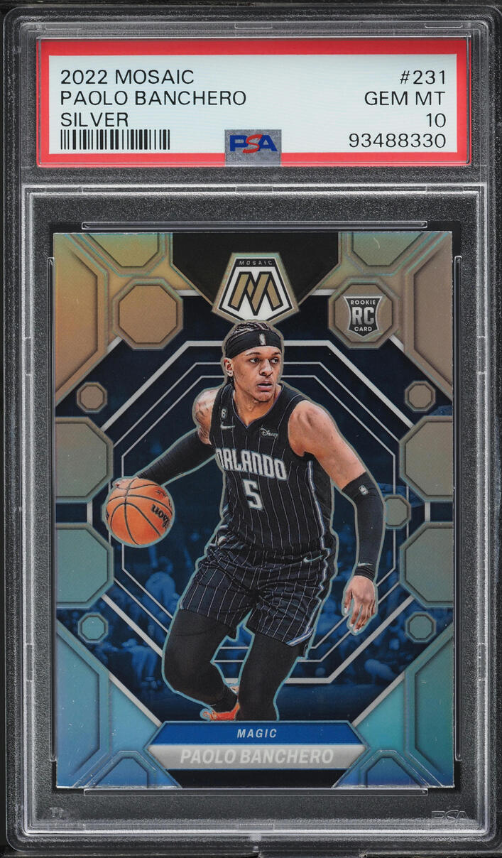 2022 Panini Mosaic Silver Paolo Banchero ROOKIE #231 PSA 10 GEM MINT