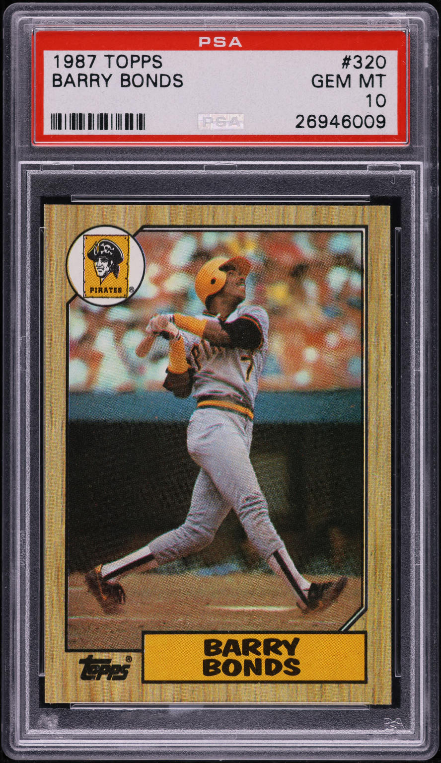 1987 Topps Barry Bonds ROOKIE #320 PSA 10 GEM MINT