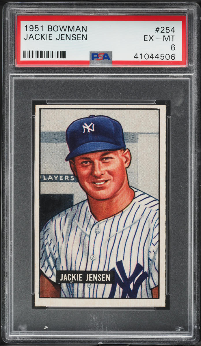 1951 Bowman Jackie Jensen ROOKIE #254 PSA 6 EXMT