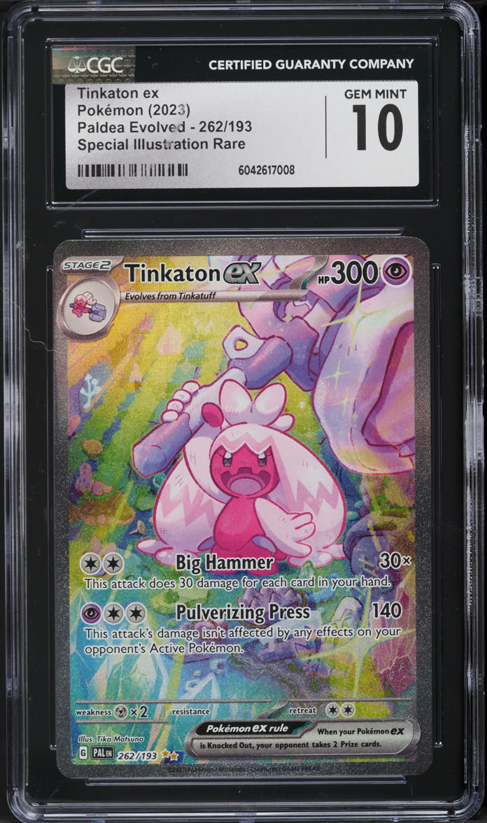 2023 Pokemon Scarlet & Violet Paldea Evolved SIR Tinkaton ex #262 CGC 10 GEM
