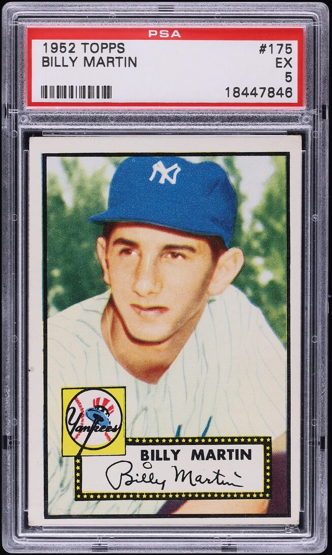 1952 Topps Billy Martin ROOKIE #175 PSA 5 EX