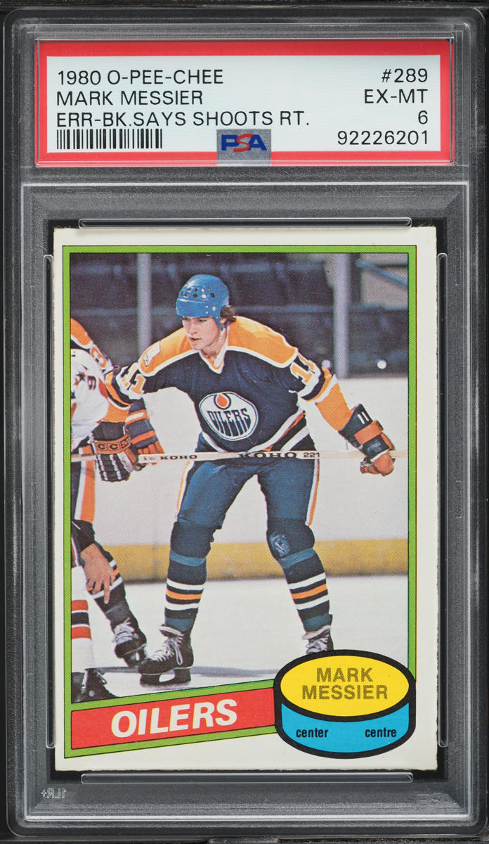 1980 O-Pee-Chee Hockey Mark Messier ROOKIE #289 PSA 6 EXMT