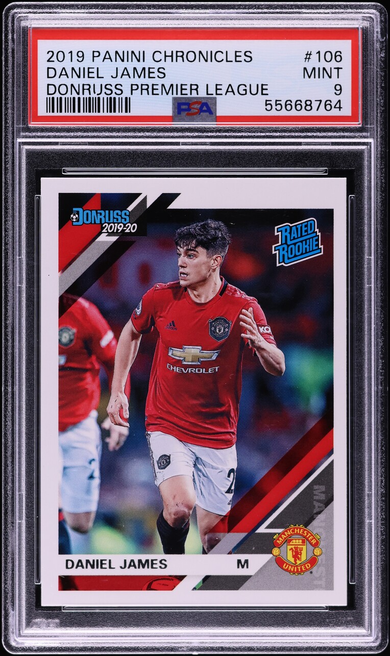 2019 Panini Chronicles Donruss Premier League Daniel James ROOKIE #106 PSA 9