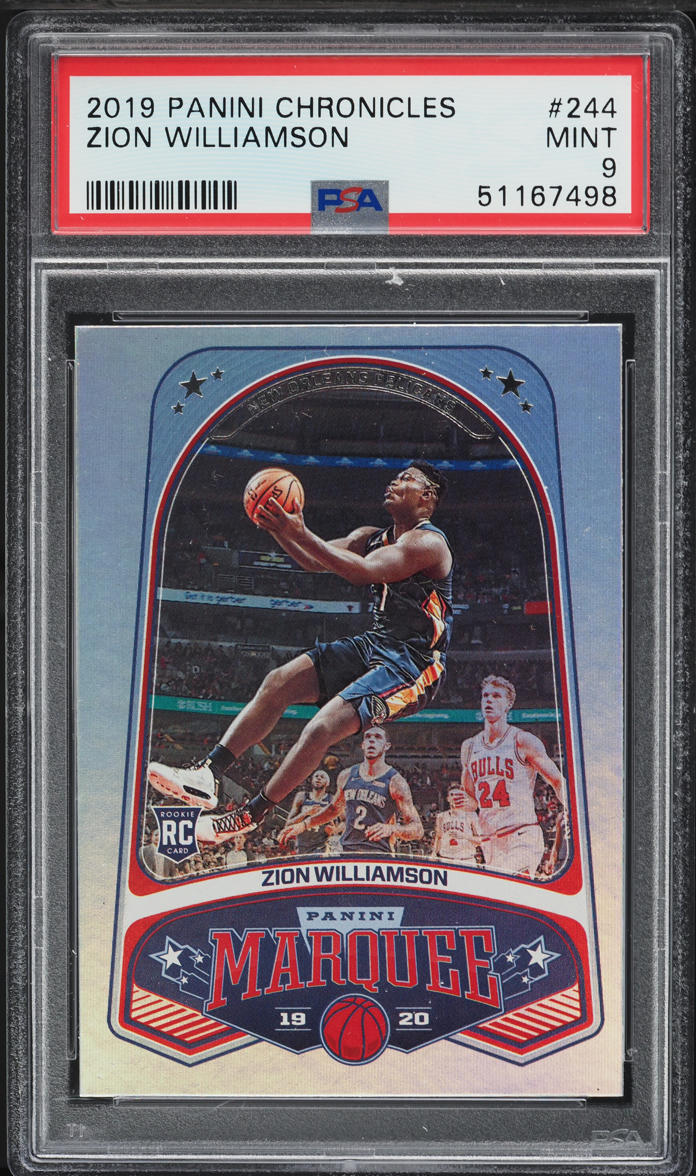 2019 Panini Chronicles Marquee Zion Williamson ROOKIE #244 PSA 9 MINT