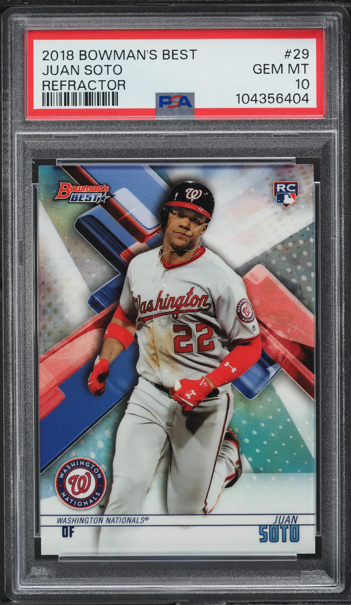 2018 Bowman's Best Refractor Juan Soto ROOKIE #29 PSA 10 GEM MINT