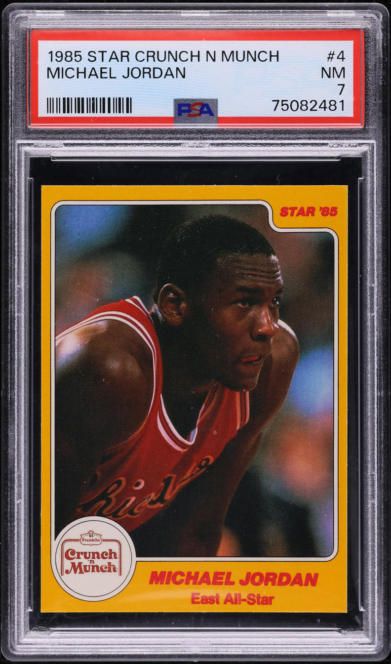 1985 Star Crunch N Munch Basketball Michael Jordan #4 PSA 7 NRMT