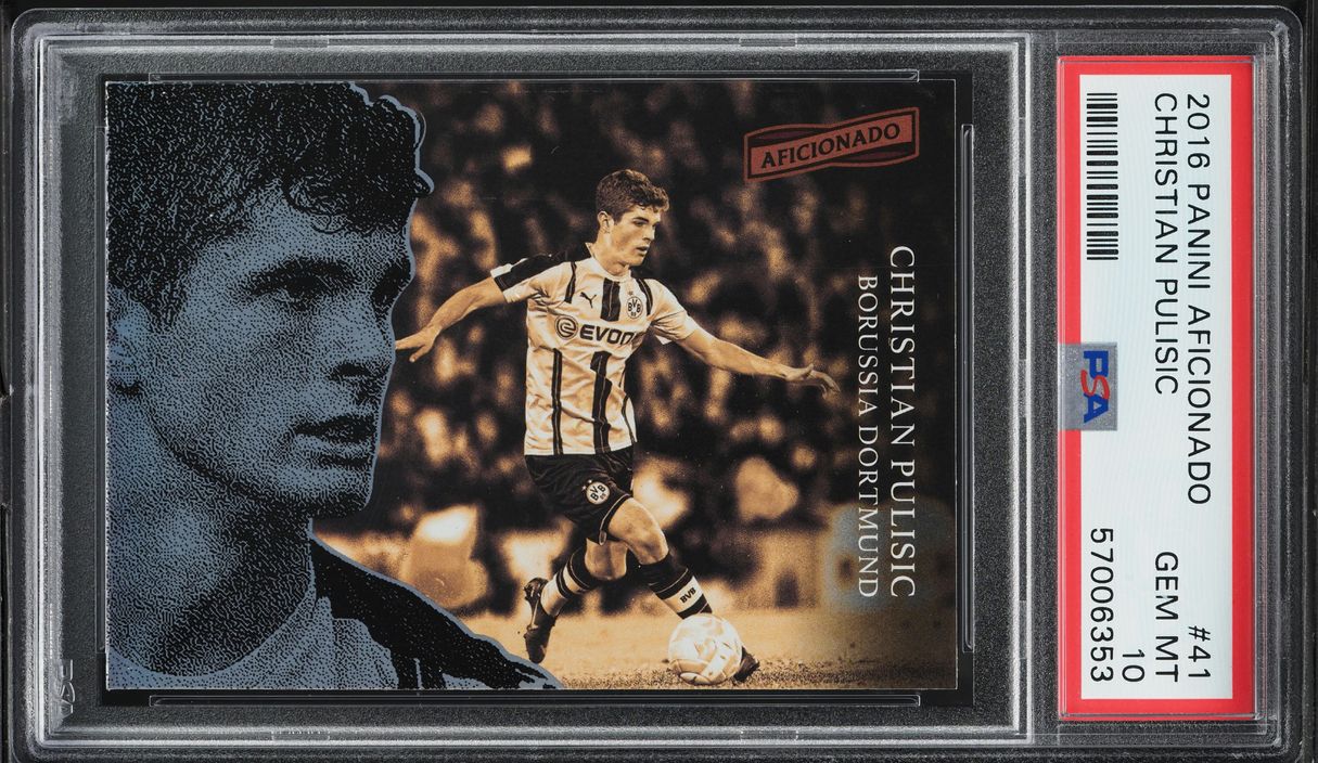 2016 Panini Aficionado Christian Pulisic ROOKIE #41 PSA 10 GEM MINT