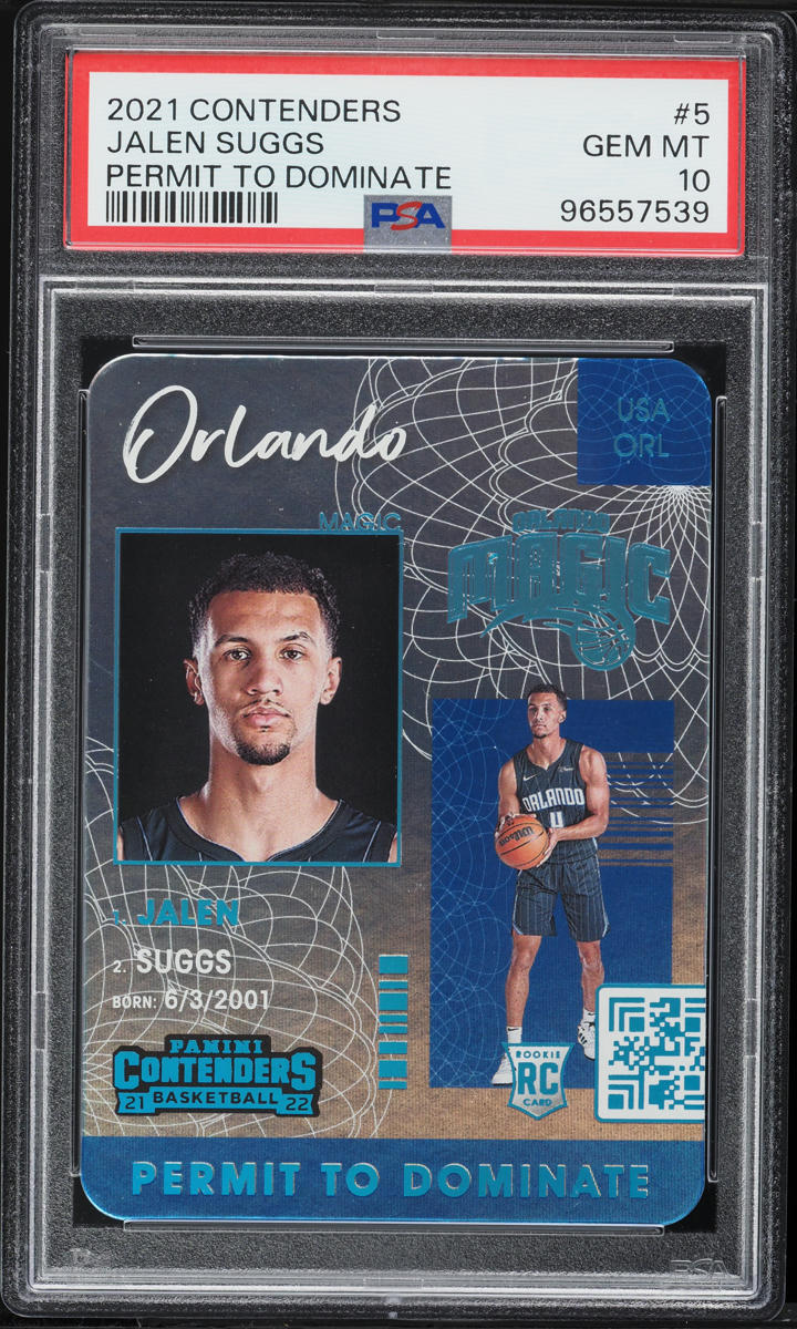 2021 Panini Contenders Permit to Dominate Jalen Suggs ROOKIE #5 PSA 10 GEM MINT