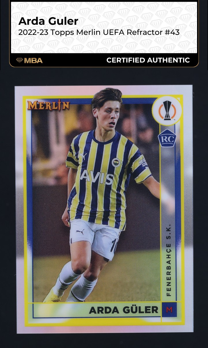 2022 Topps Merlin UEFA Refractor Arda Guler ROOKIE #43 MBA AUTH