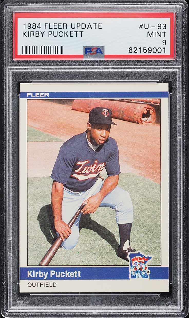 1984 Fleer Update Kirby Puckett ROOKIE #U-93 PSA 9 MINT