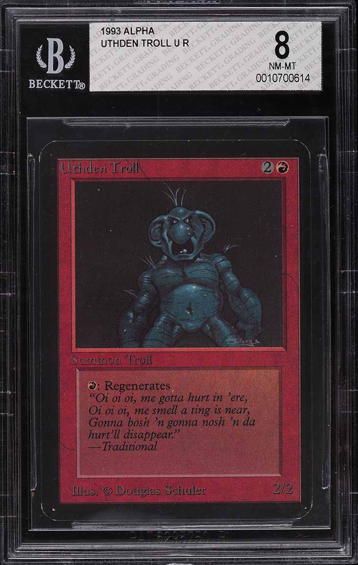 1993 Magic The Gathering MTG Alpha Uthden Troll U R BGS 8 NM-MT