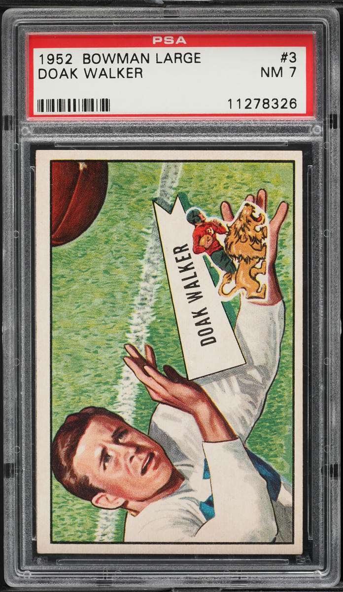 1952 Bowman Large Doak Walker #3 PSA 7 NRMT