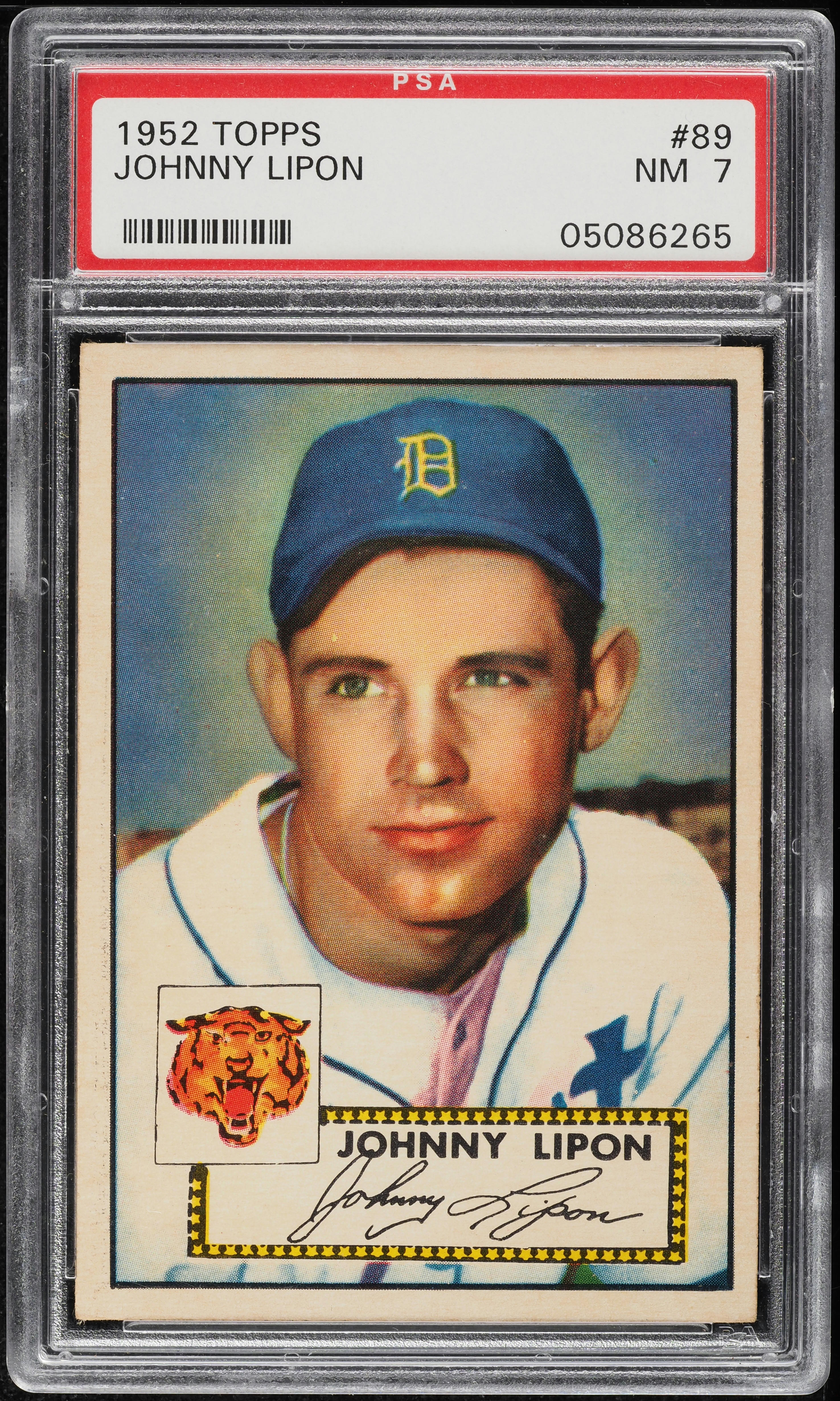 1952 Topps Johnny Lipon #89 PSA 7 NRMT