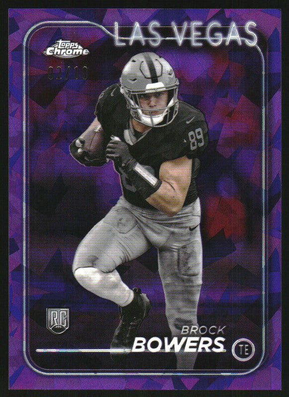 2024 Topps Chrome Sapphire Edition Purple Refractor #207 Brock Bowers RC /10