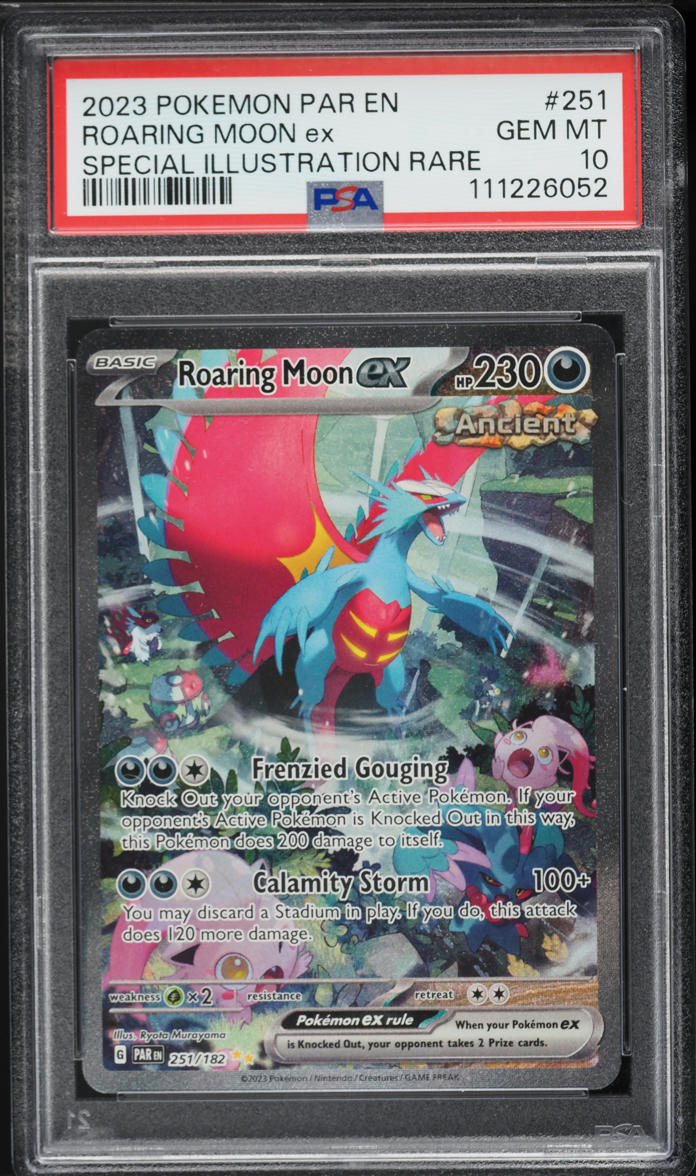 2023 Pokemon Scarlet & Violet Paradox Rift SIR Roaring Moon ex #251 PSA 10 GEM MINT