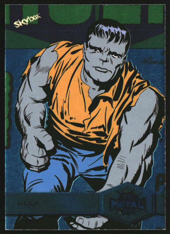 2022 SkyBox Marvel Metal Universe Spider-Man Light FX Turquoise #133 Hulk /50