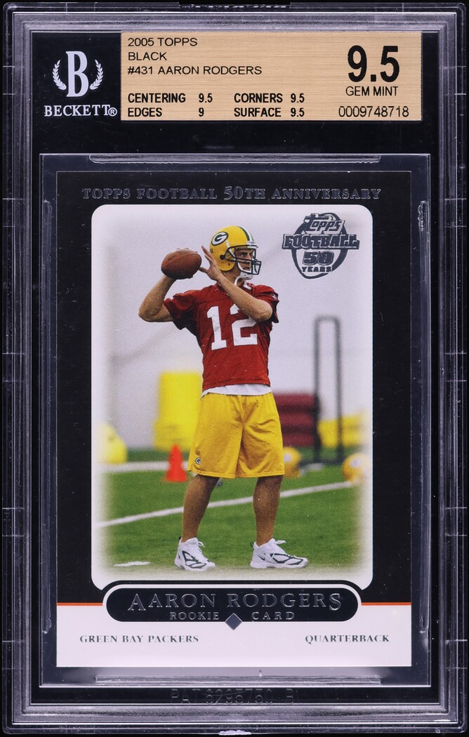 2005 Topps Black Aaron Rodgers ROOKIE #431 BGS 9.5 GEM MINT