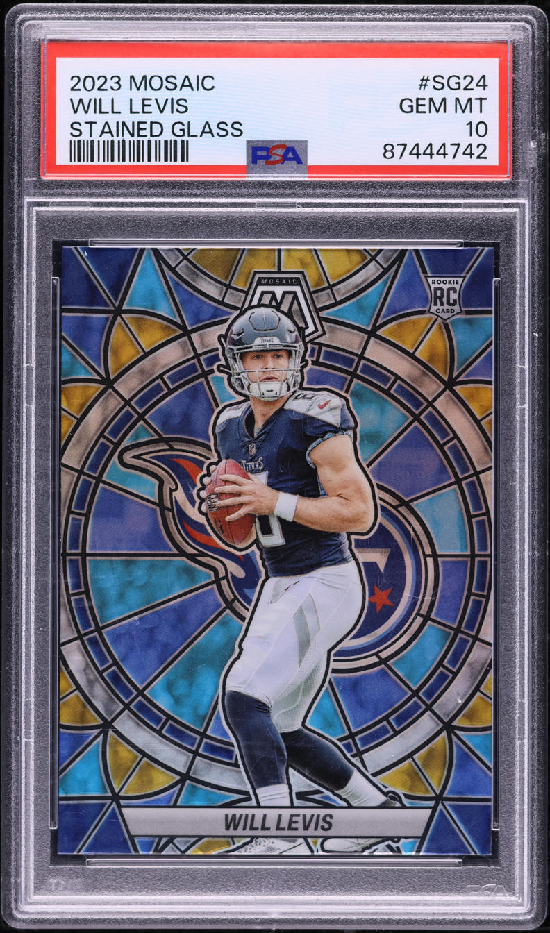 2023 Panini Mosaic Stained Glass Will Levis ROOKIE #SG24 PSA 10 GEM MINT