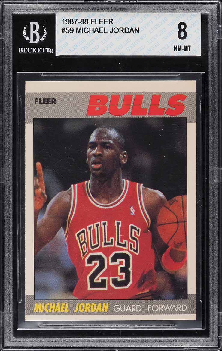 1987 Fleer Basketball Michael Jordan #59 BGS 8 NM-MT