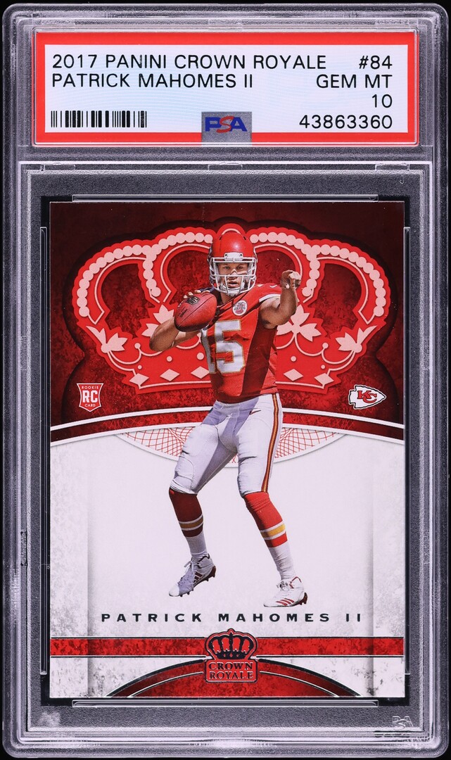 2017 Panini Crown Royale Patrick Mahomes II ROOKIE #84 PSA 10 GEM MINT