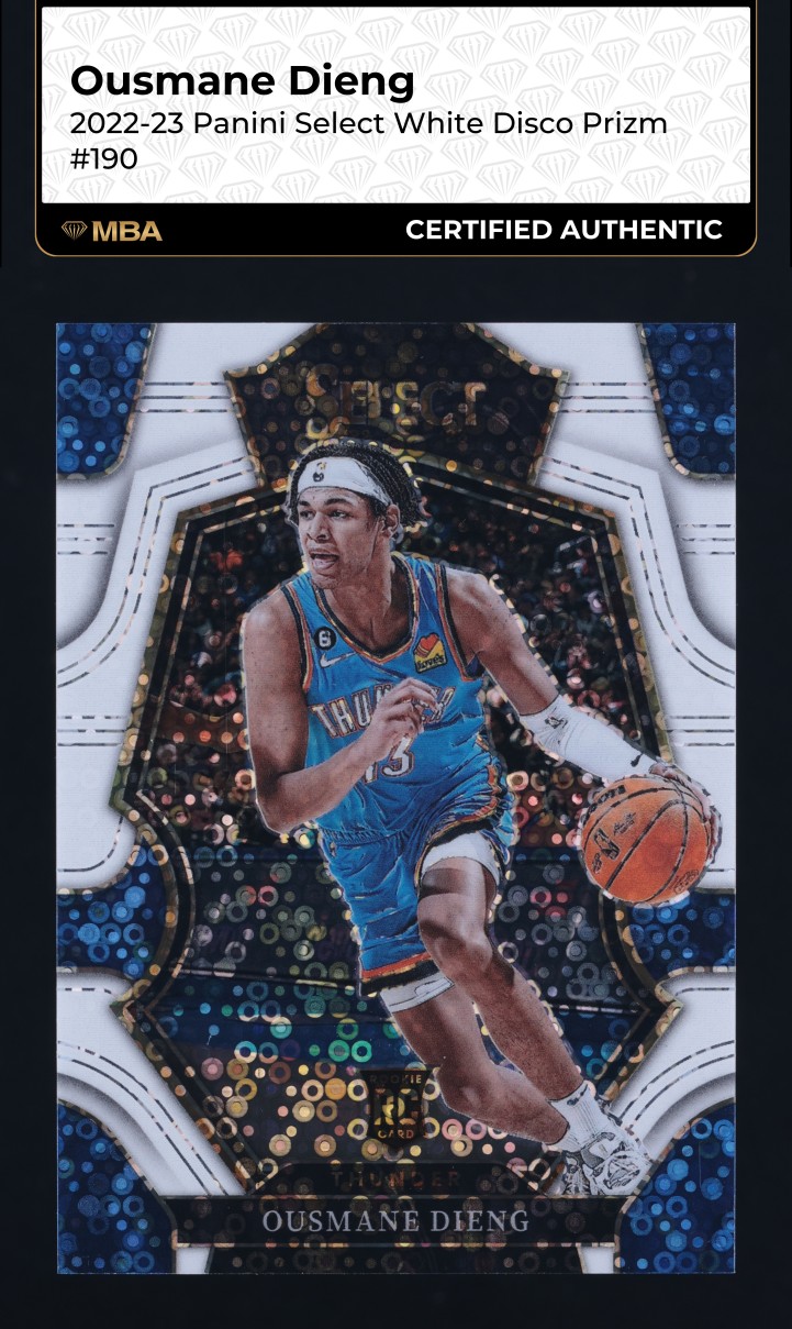 2022 Select Premier Level White Disco Ousmane Dieng ROOKIE /75 #190 MBA AUTH