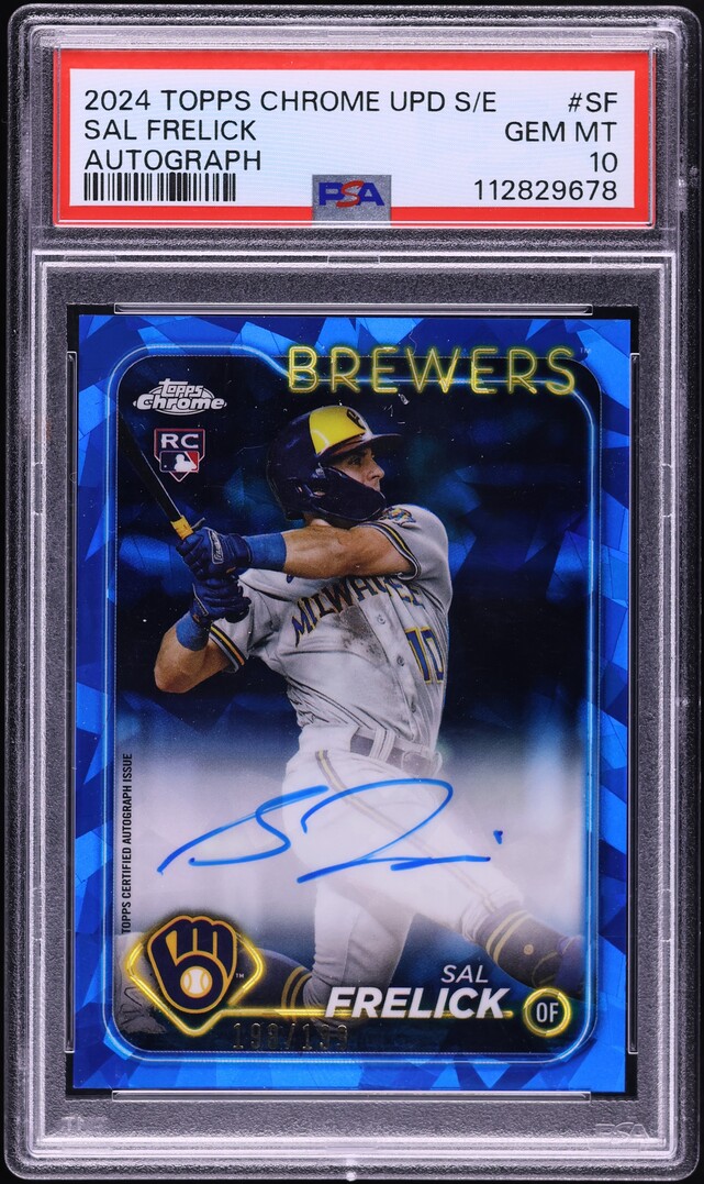 2024 Topps Chrome Sapphire Update Sal Frelick ROOKIE AUTO /199 #SF PSA 10