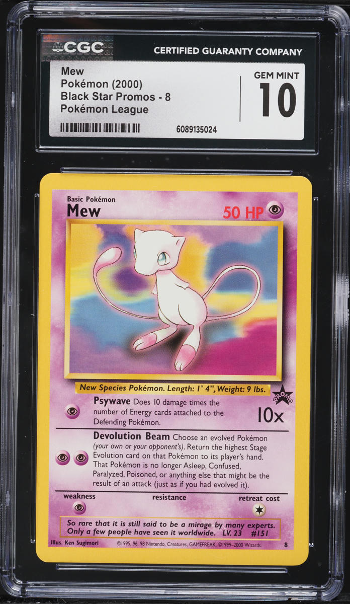 2000 Pokemon League Promo Mew #8 CGC 10 GEM MINT