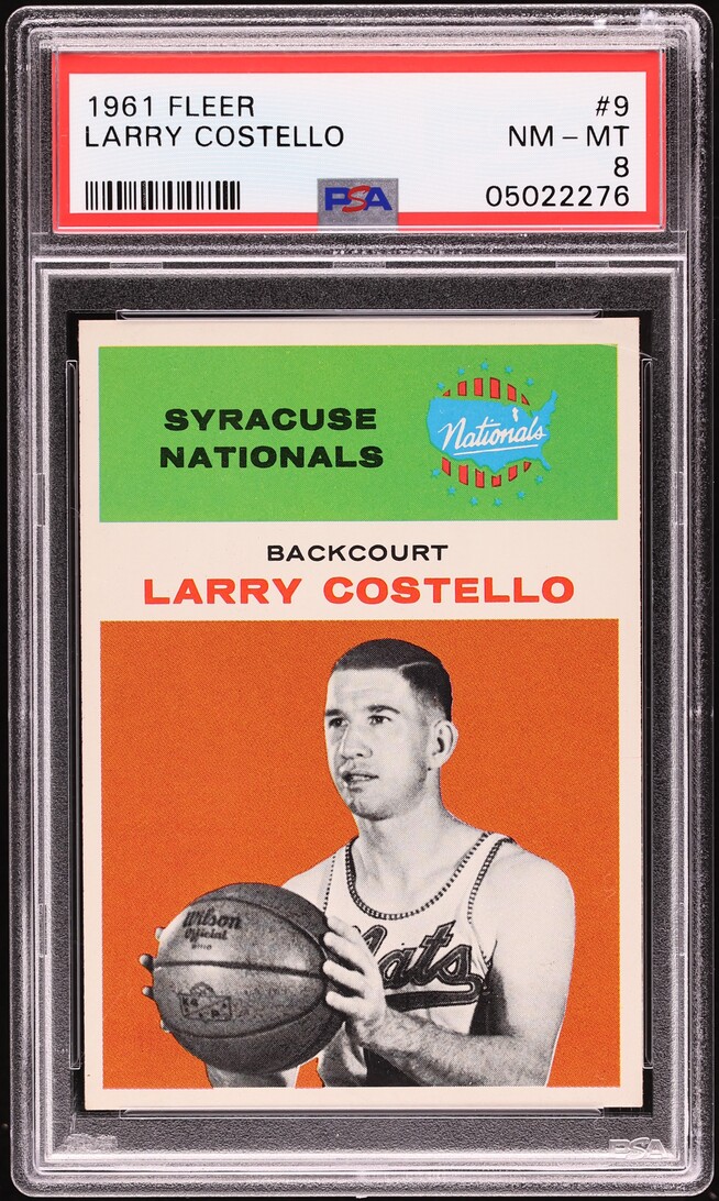 1961 Fleer Basketball Larry Costello #9 PSA 8 NM-MT