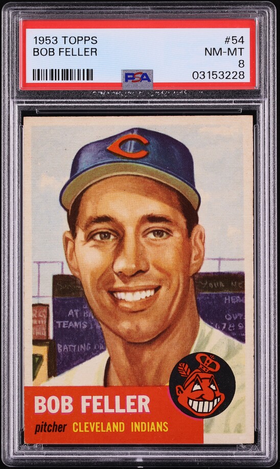 1953 Topps Bob Feller #54 PSA 8 NM-MT