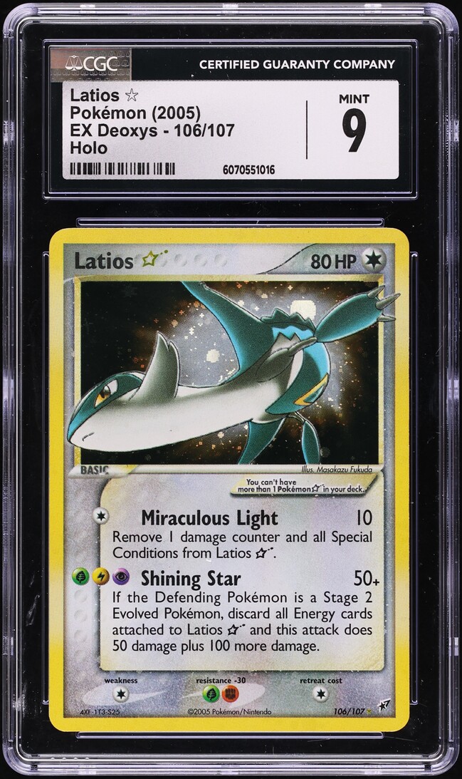 2005 Pokemon EX Deoxys Holo Latios Gold Star #106 CGC 9 MINT
