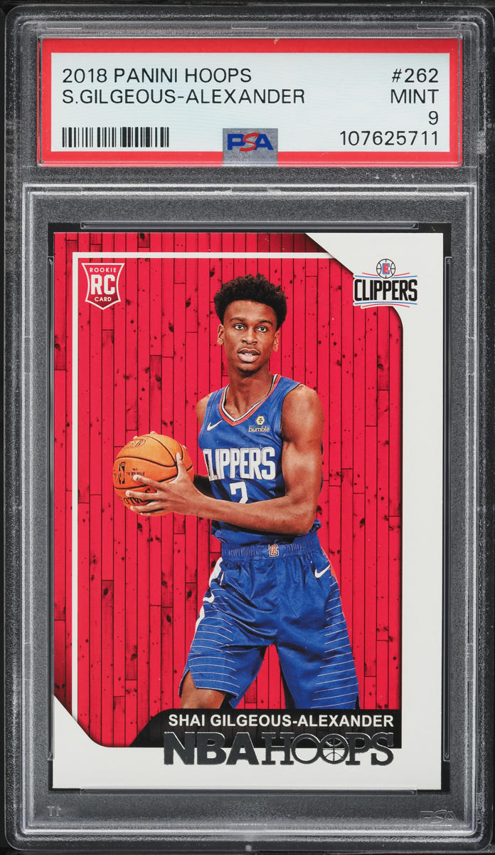 2018 Hoops Shai Gilgeous-Alexander ROOKIE #262 PSA 9 MINT