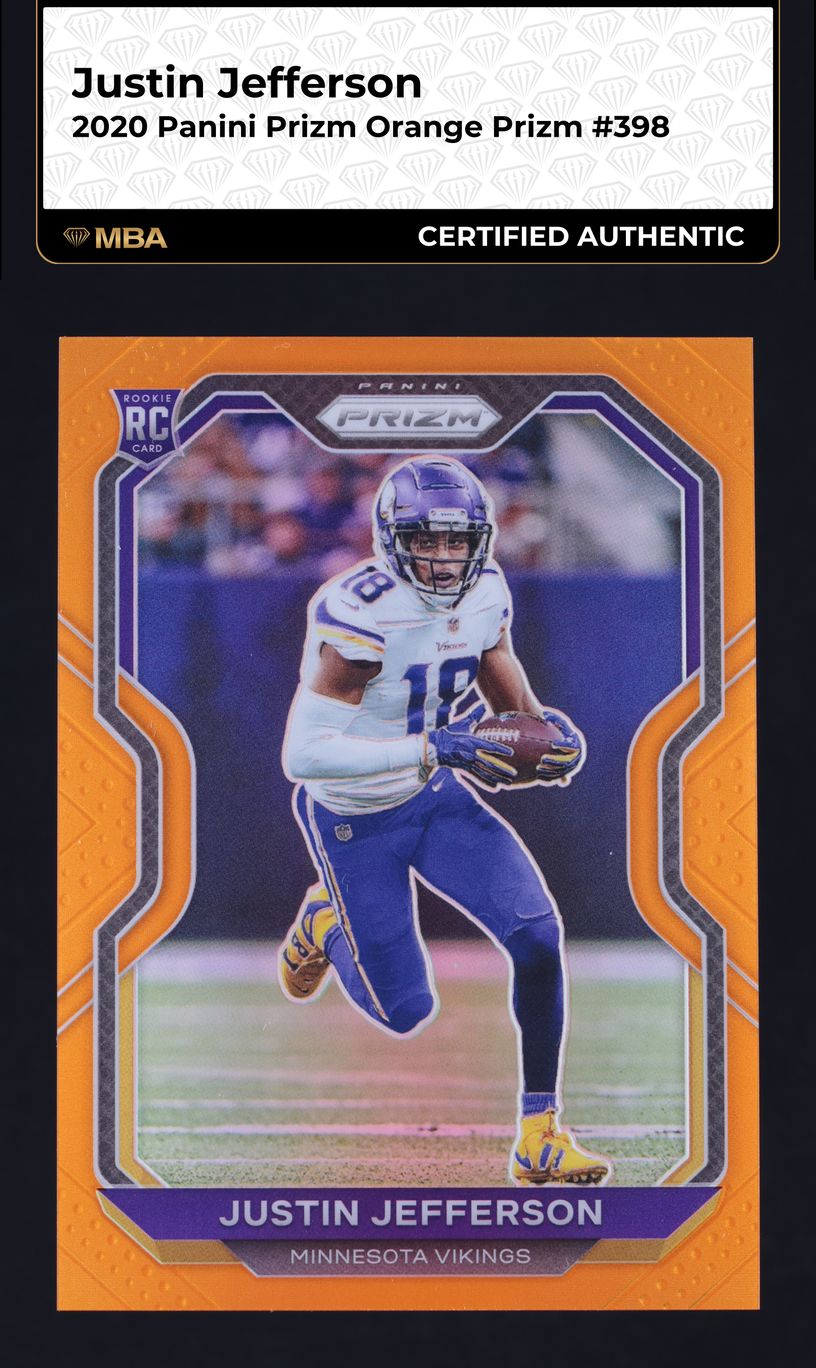 2020 Panini Prizm Orange Justin Jefferson ROOKIE /249 #398 MBA AUTH