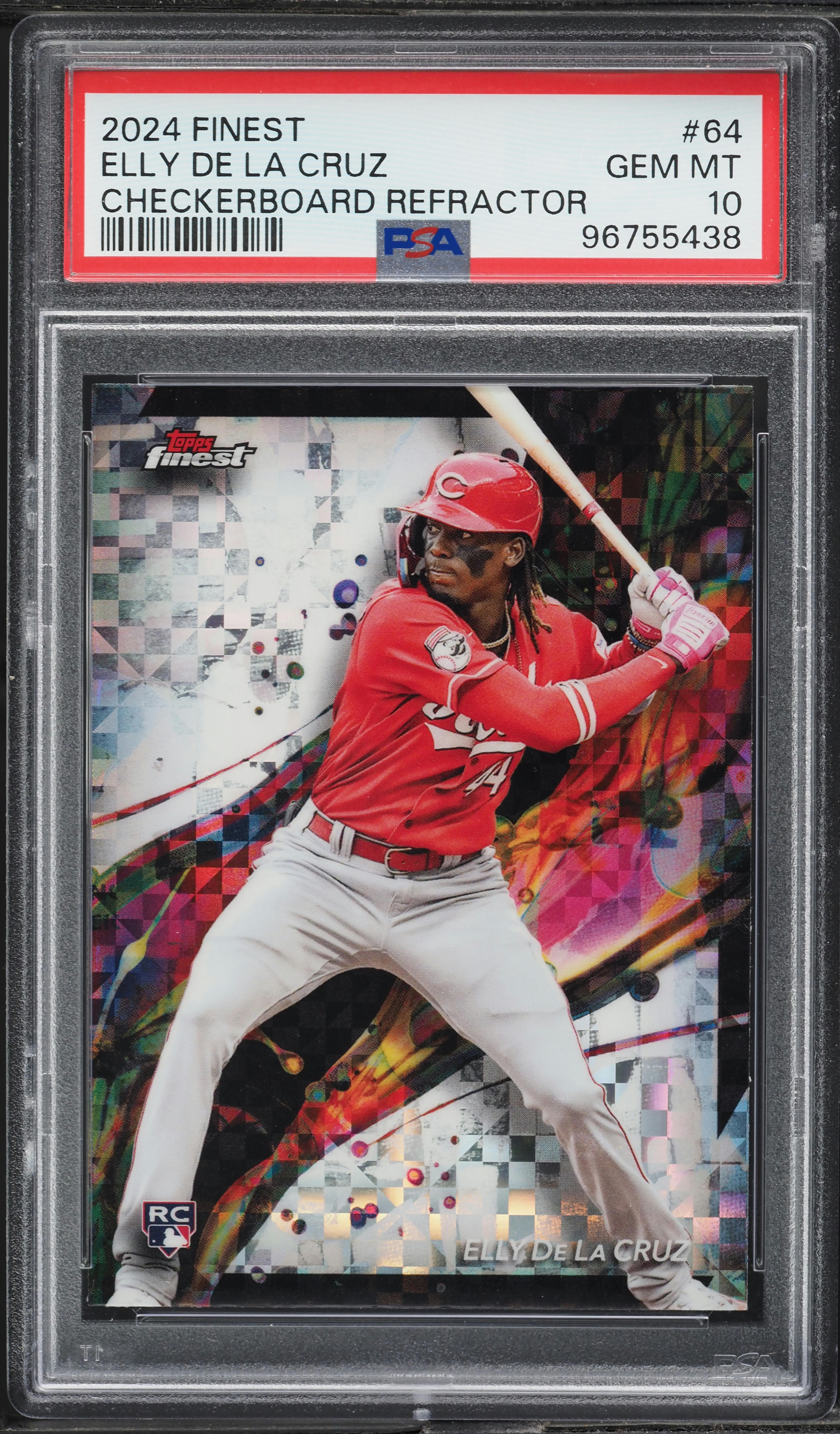 2024 Finest Checkerboard Refractor Elly De La Cruz ROOKIE #64 PSA 10 GEM MINT