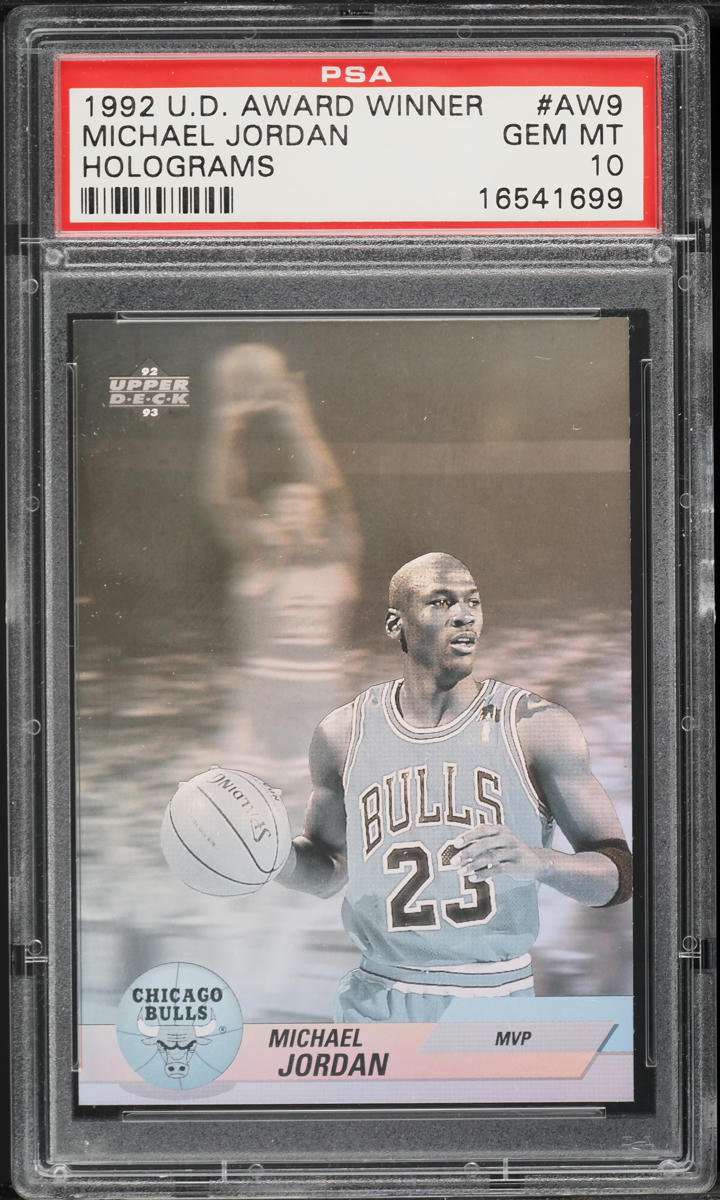 1992 Upper Deck Award Winner Hologram Michael Jordan #AW9 PSA 10 GEM MINT
