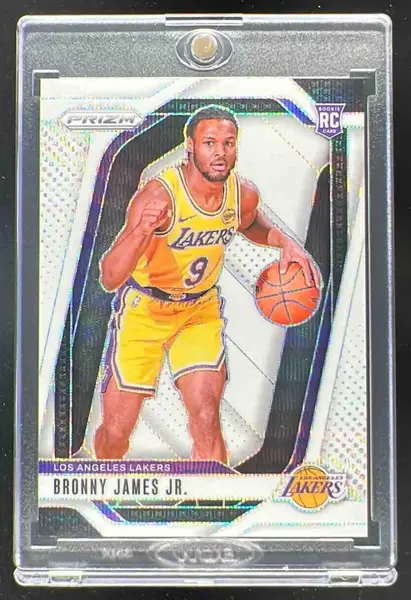 2024-25 Panini Prizm White Wave Prizm #243 Bronny James Jr. RC /38