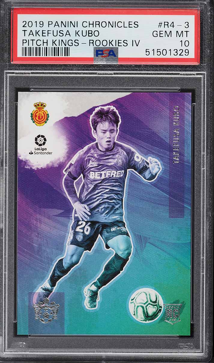 2019 Panini Chronicles Pitch Kings Level IV Takefusa Kubo ROOKIE #R4-3 PSA 10