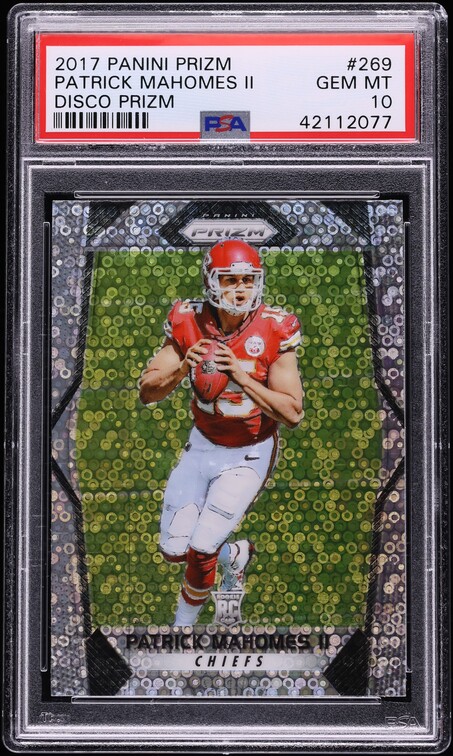 2017 Panini Prizm Disco Patrick Mahomes II ROOKIE #269 PSA 10 GEM MINT