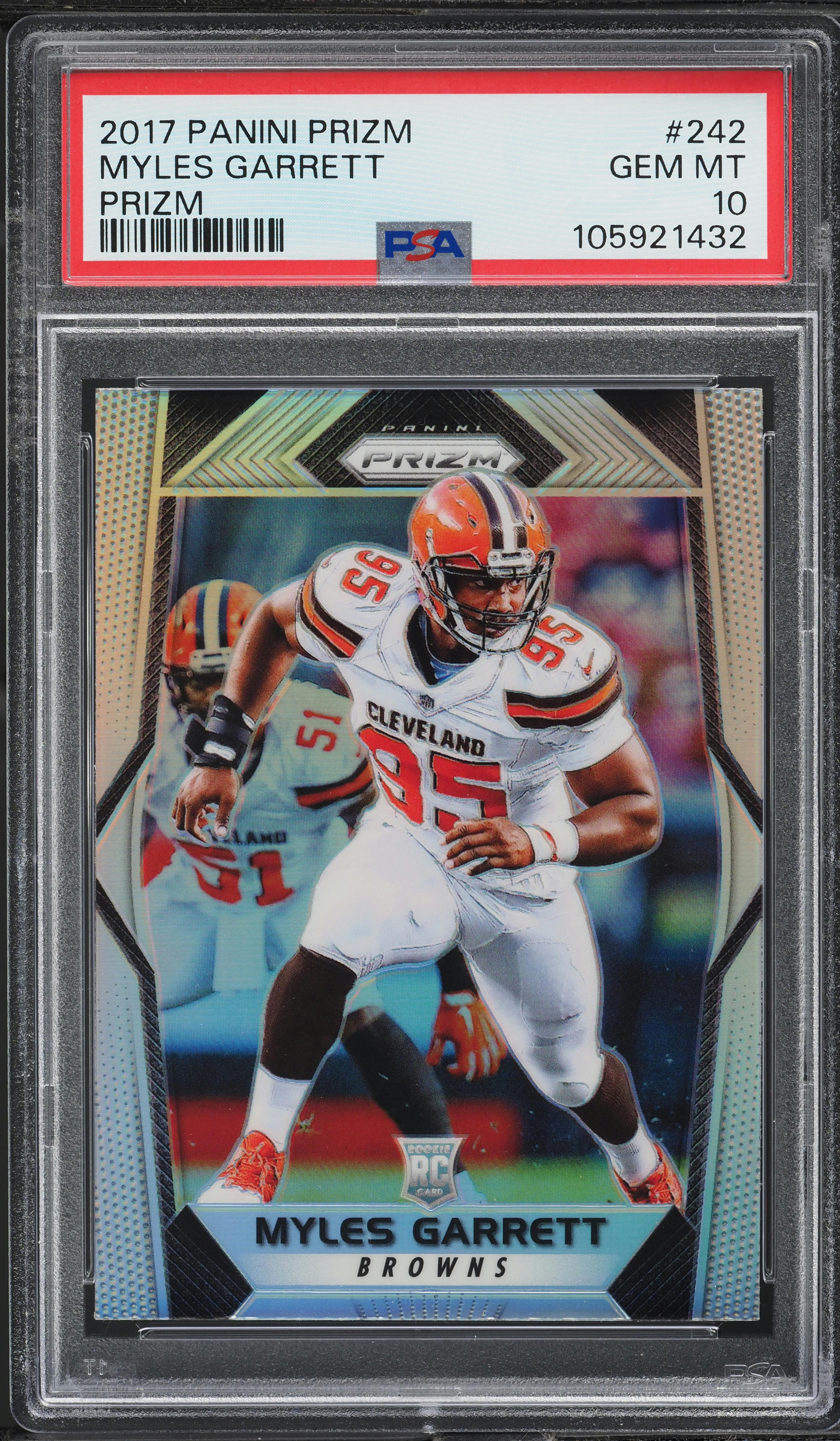 2017 Panini Prizm Silver Myles Garrett ROOKIE #242 PSA 10 GEM MINT
