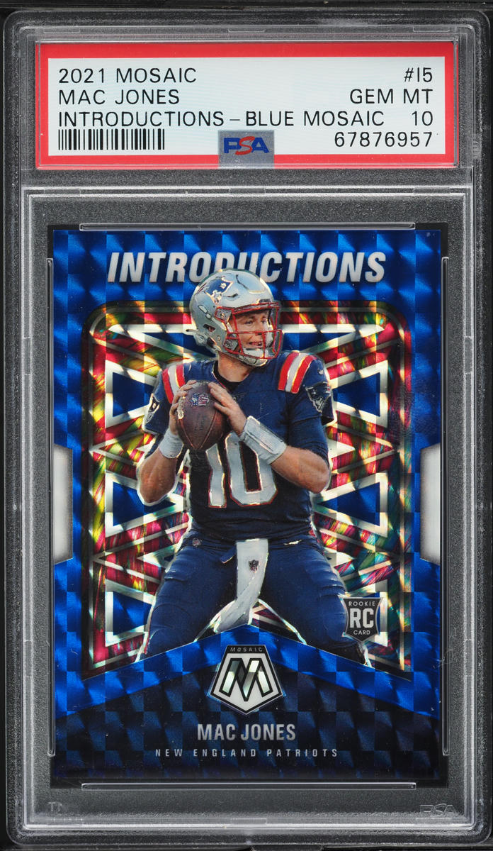 2021 Panini Mosaic Introductions Blue Mac Jones ROOKIE /99 #I-5 PSA 10 GEM MINT