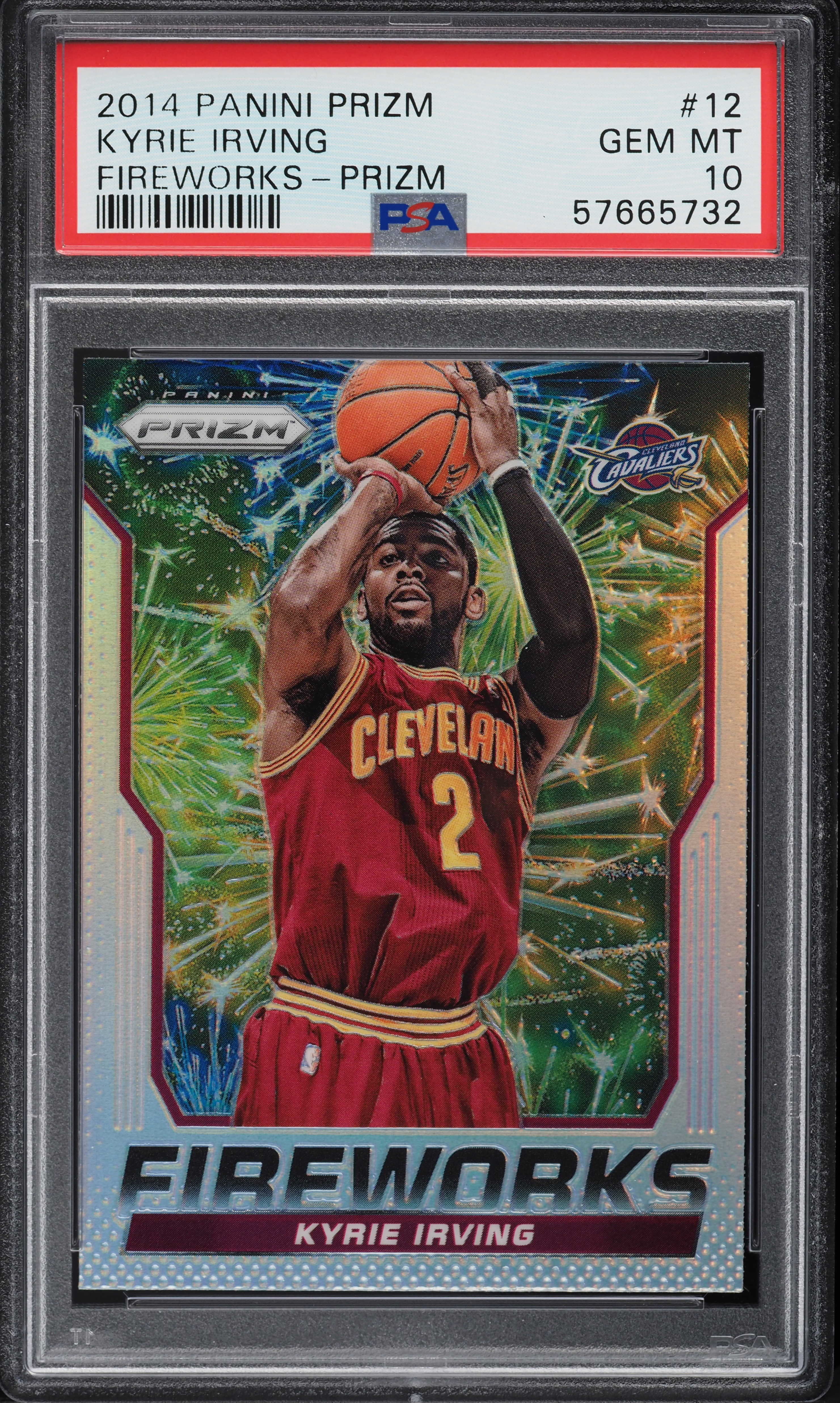 2014 Panini Prizm Fireworks Silver Kyrie Irving #12 PSA 10 GEM MINT