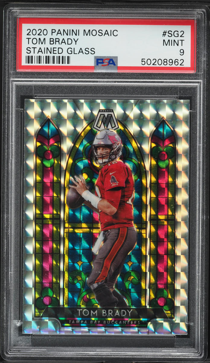 2020 Panini Mosaic Stained Glass Tom Brady #SG2 PSA 9 MINT