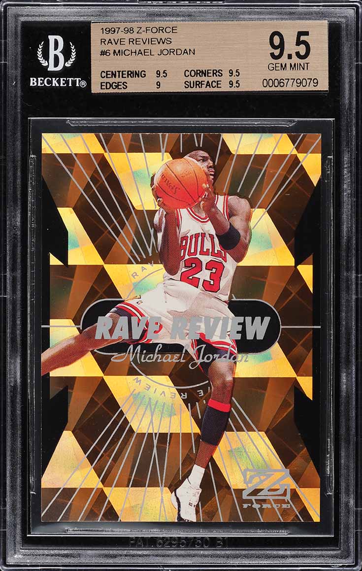 1997 Skybox Z-Force Rave Review Michael Jordan #6 BGS 9.5 GEM MINT