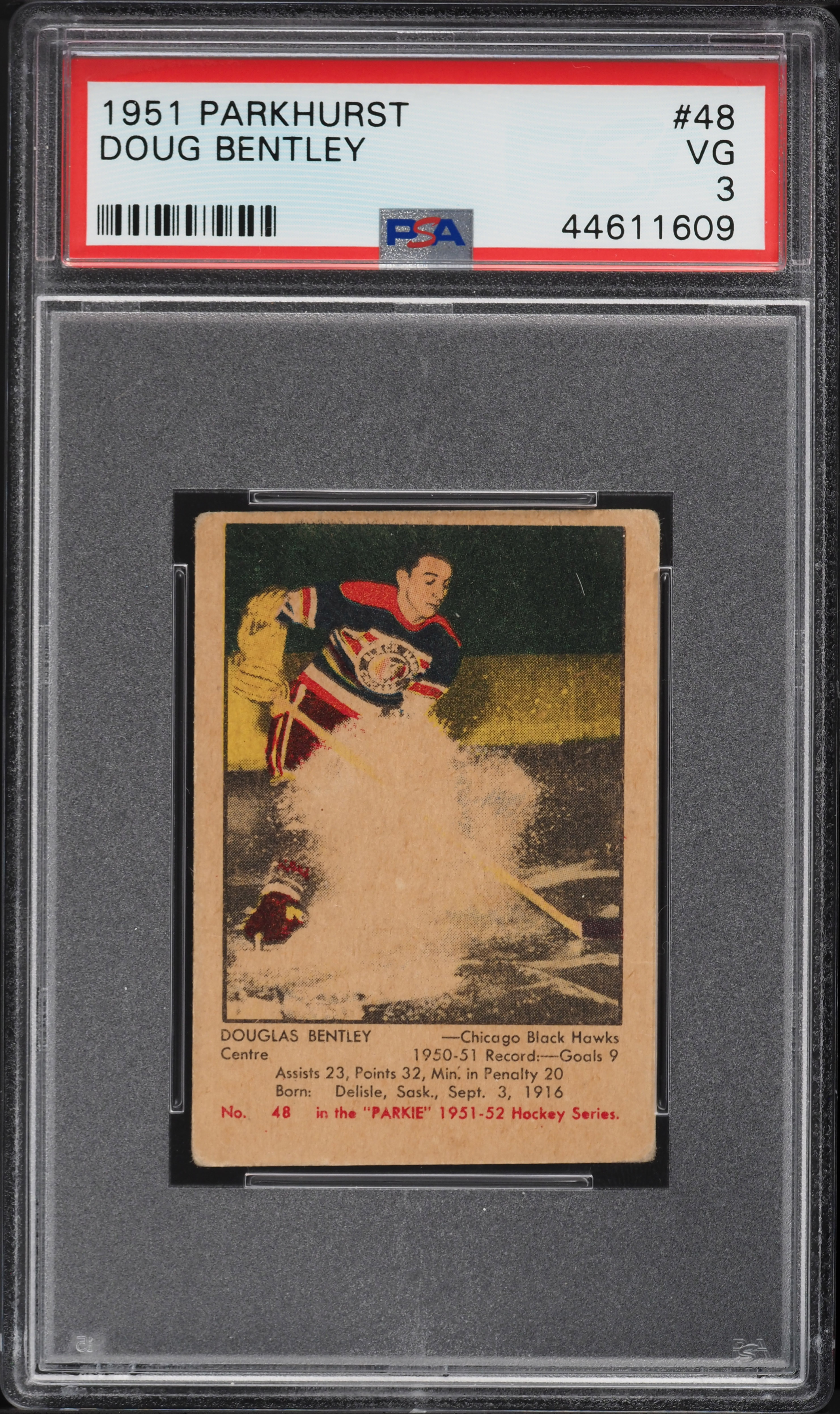 1951 Parkhurst Doug Bentley #48 PSA 3 VG