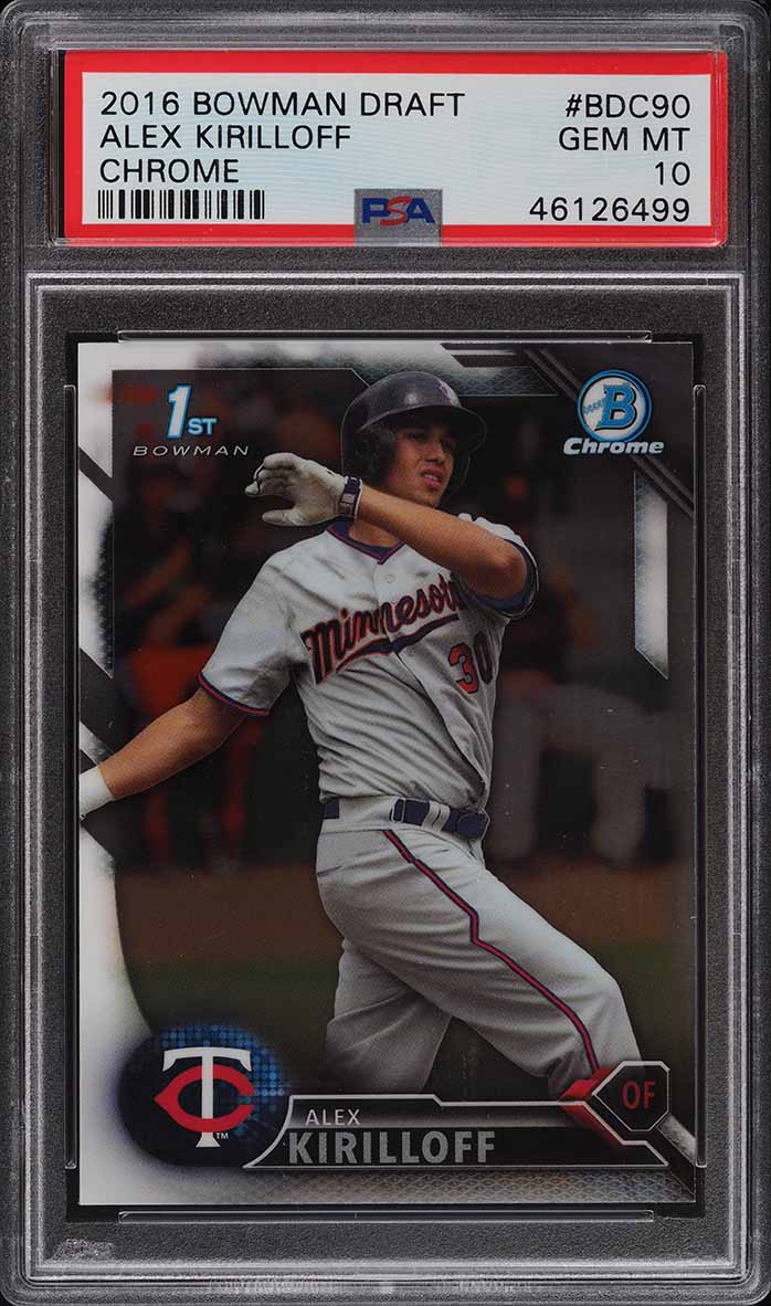 2016 Bowman Chrome Draft Alex Kirilloff PROSPECT #BDC90 PSA 10 GEM MINT