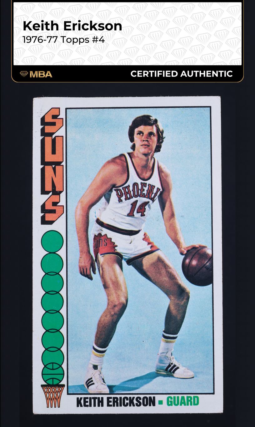 1976 Topps Basketball Keith Erickson #4 MBA AUTH