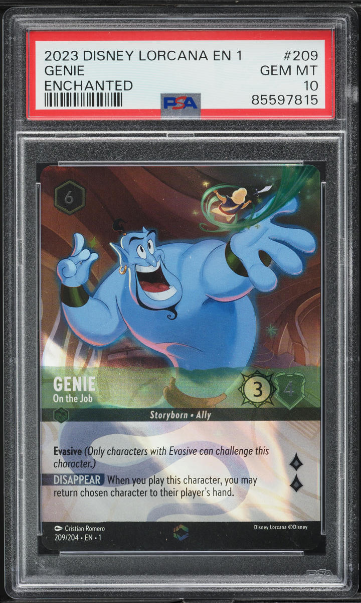 2023 Disney Lorcana The First Chapter Enchanted Genie #209 PSA 10 GEM MINT